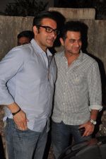 Arbaaz Khan, Sanjay Kapoor at Dabangg 2 screening in Ketnav, Mumbai on 17th Dec 2012 (32).JPG